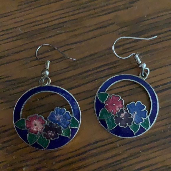 Earrings vintage flowers - Picture 1 of 4